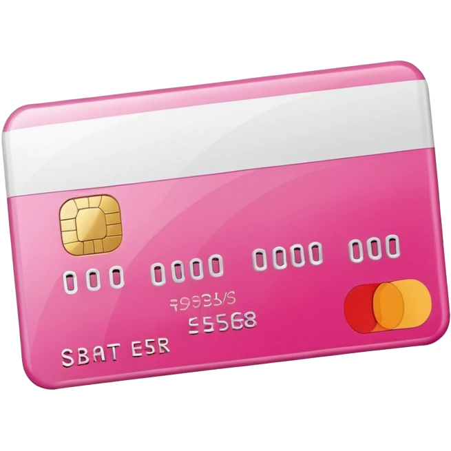 mix pink and white bank and credit card emoji