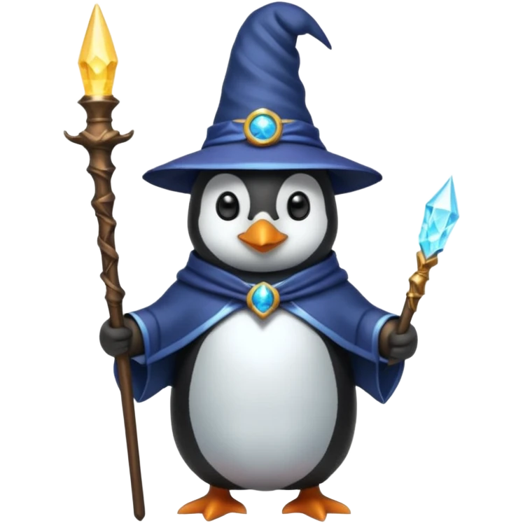 Penguin Wizard emoji
