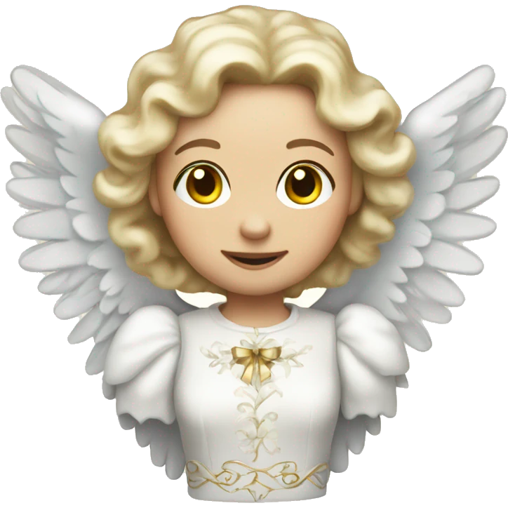 white Victorian Christmas Angel emoji
