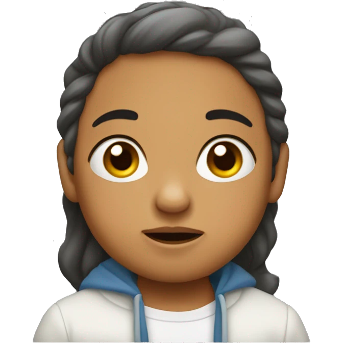 La cara de un bebé que está llorando emoji