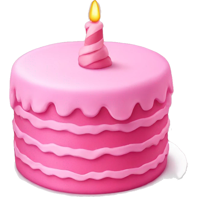 Cute pink cake emoji
