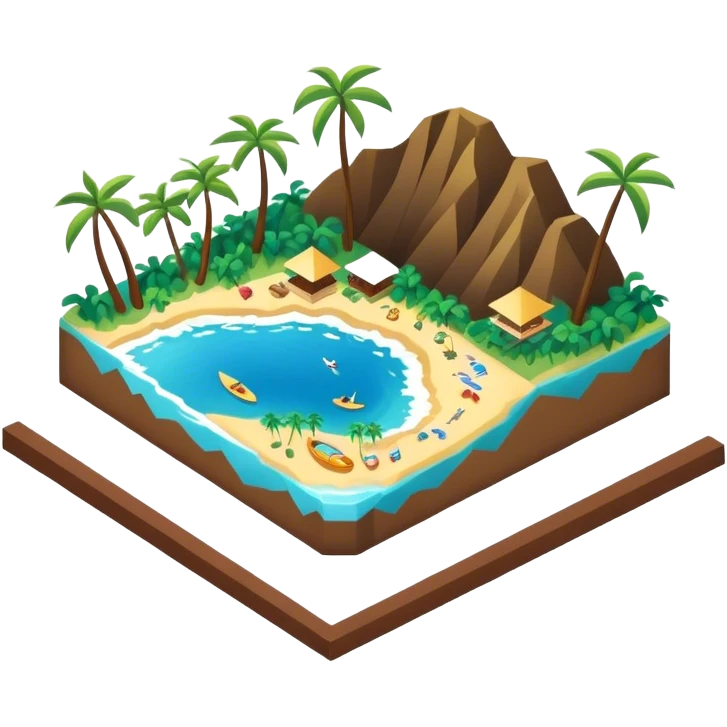 hawaii isometric emoji