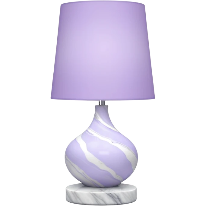 Lavender pastel purple and marble white aesthetic decoration lamp emoji