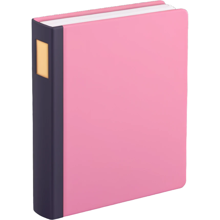 light pink book emoji
