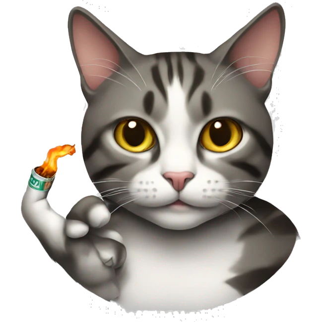 Cat with cigarette  emoji