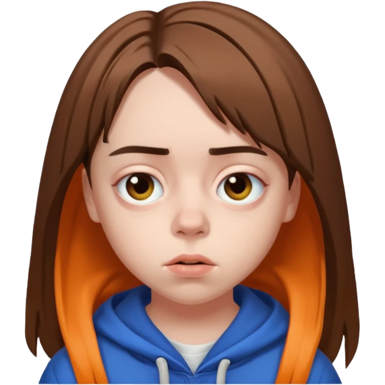 Billie Eilish just face  emoji