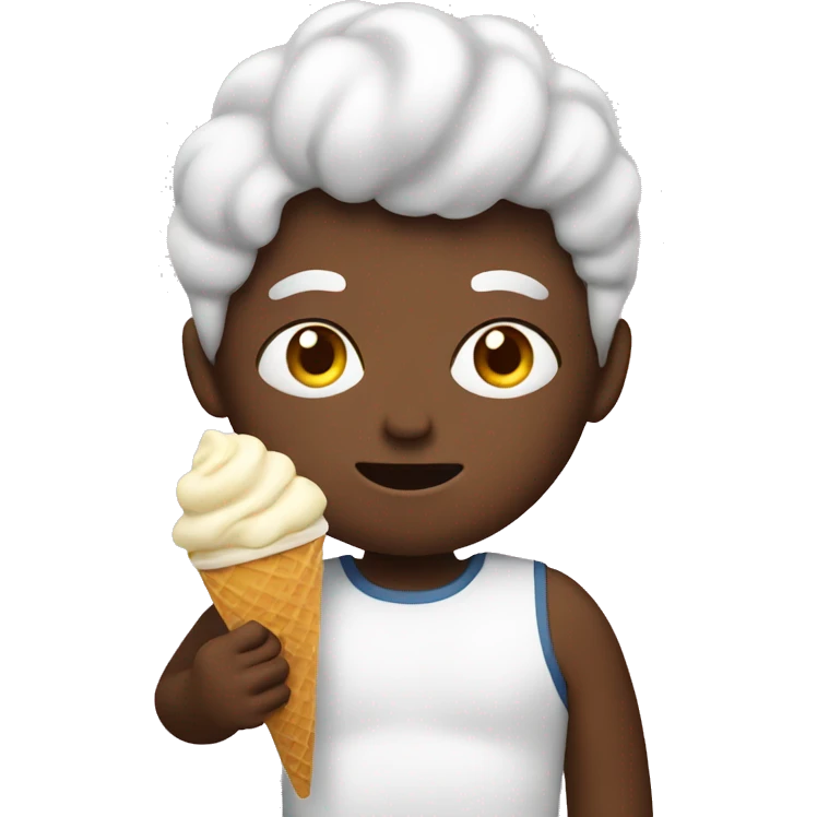 someone eating ice cream emoji