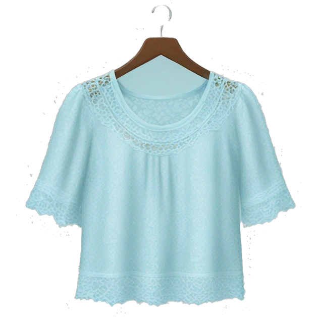 Light blue lace top  emoji