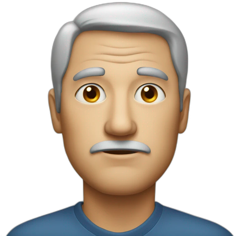 Middle aged man with one eye emoji
