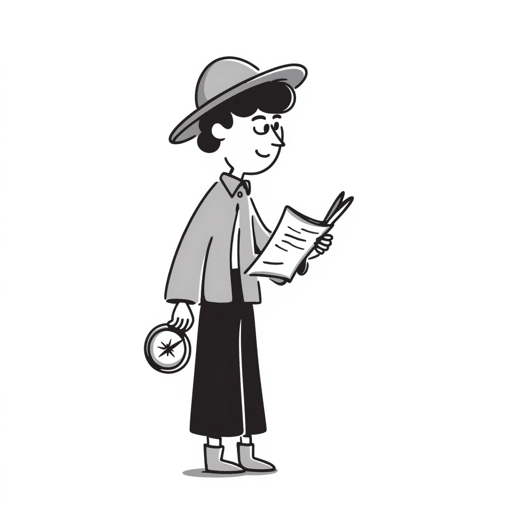 doodle style Australian explorer emoji