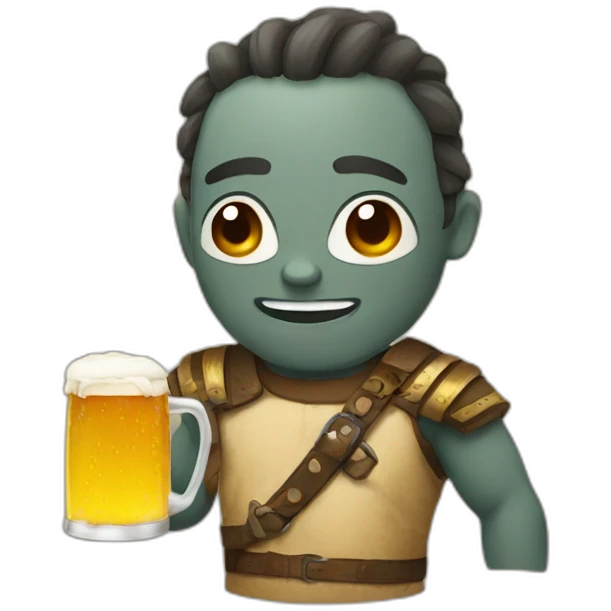 Urukhai with beer emoji