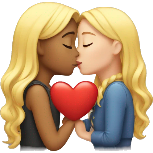 girls kissing  emoji