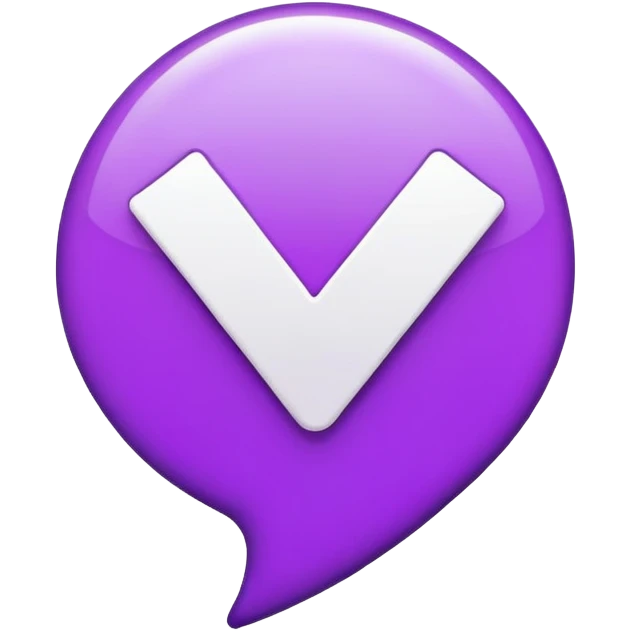 check emoji in purple emoji