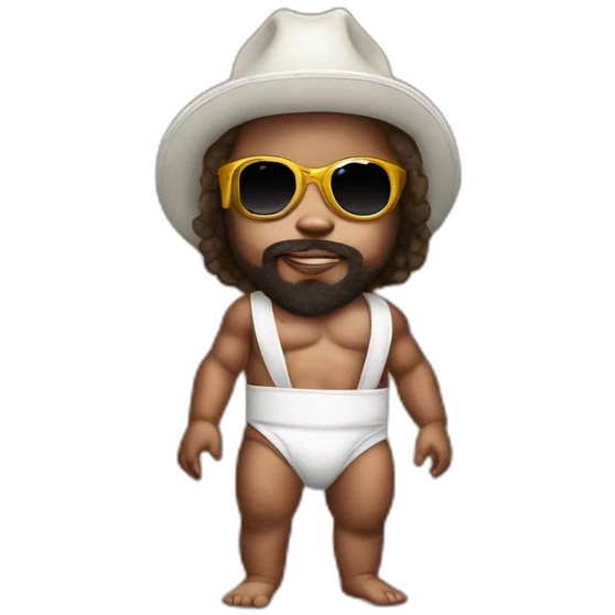 a baby dressed as Randy Savage emoji