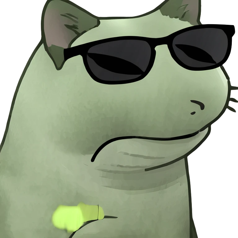 Cat with sunglasses emoji