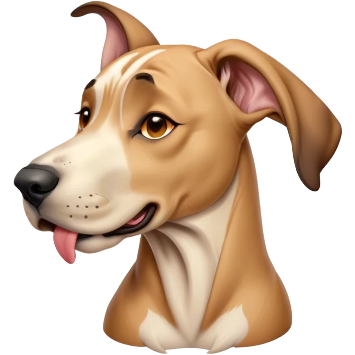 Cinematic Cute Yawning Fawn Great Dane Portrait Emoji, Head tilted slightly with a dramatic, wide-open yawn, revealing a smooth fawn Fur with a refined texture, floppy ears slightly drooping, round amber eyes barely open in drowsy contentment, Simplified yet irresistibly adorable features, highly detailed, glowing with a soft, cozy glow, high shine, relaxed yet expressive, stylized with a touch of whimsy, bright and endearing, soft glowing outline, capturing the essence of a sleepy yet affectionate guardian, so drowsy it feels like it could stretch out of the screen and curl up for a nap! emoji