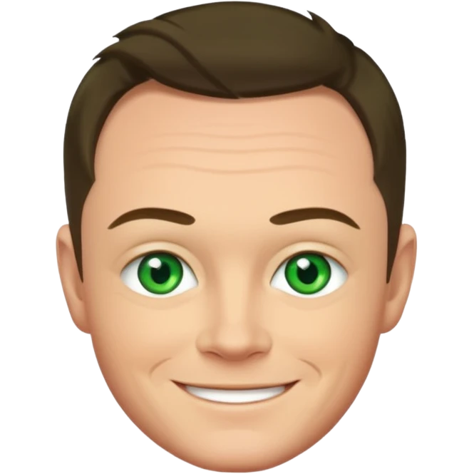 Tony Mortimer with green eyes emoji