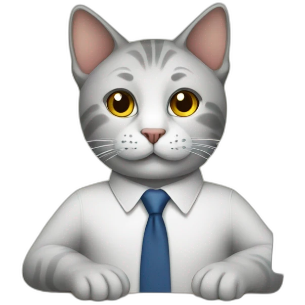 Cat office worker emoji