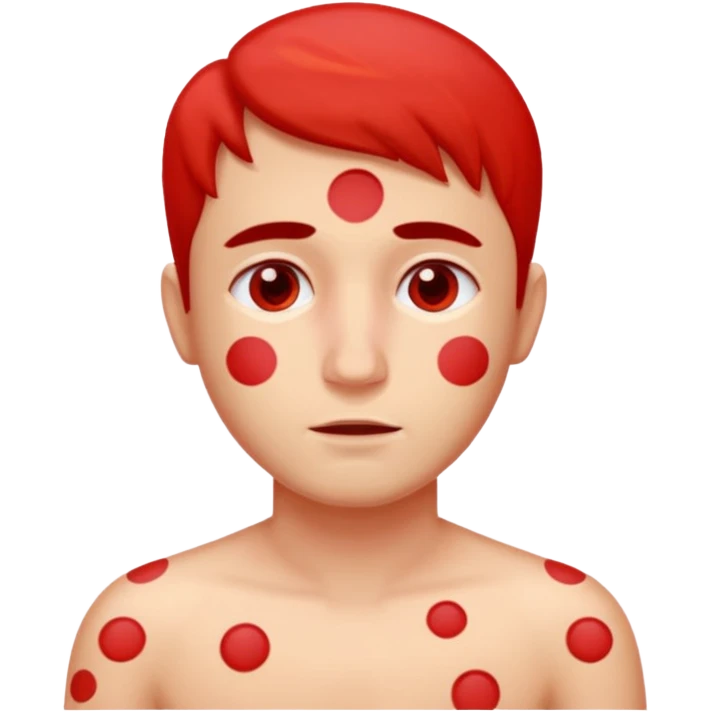 Text Sameer, itching and have red spots all over the body emoji