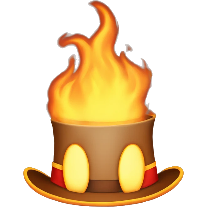 burning hat emoji