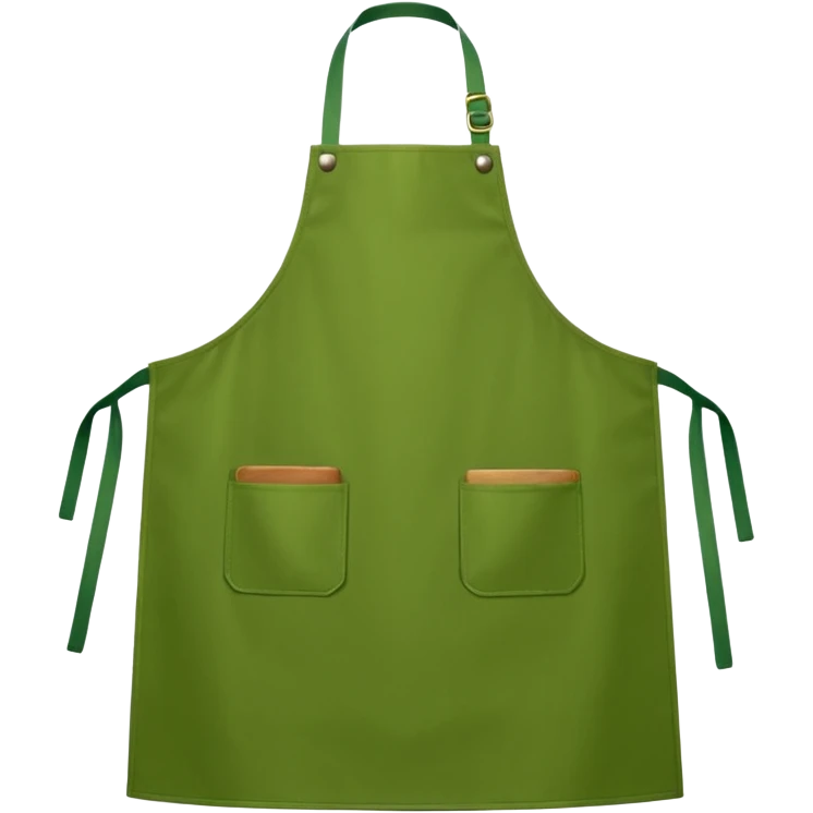 Generate an image of a green cooking apron emoji