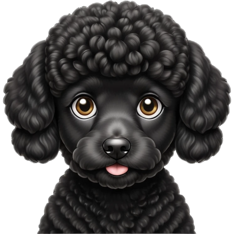 black Miniature poodle  emoji
