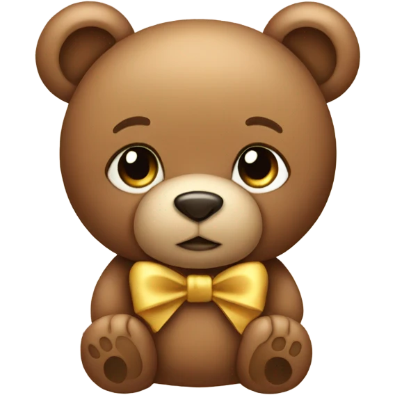 Teddy bear with bow on his head emoji