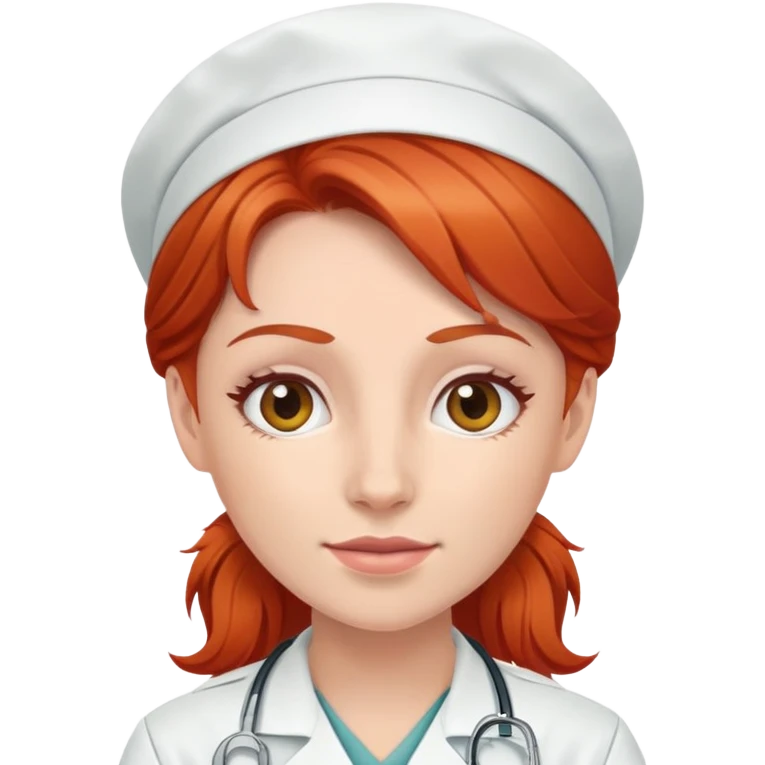Une infirmière rousse emoji