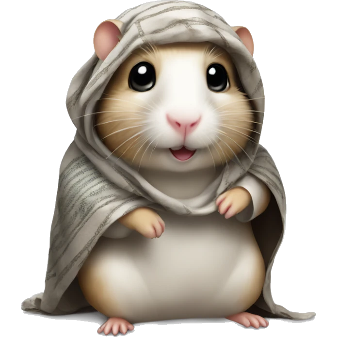 An Arab hamster wearing a thobe and shemagh emoji