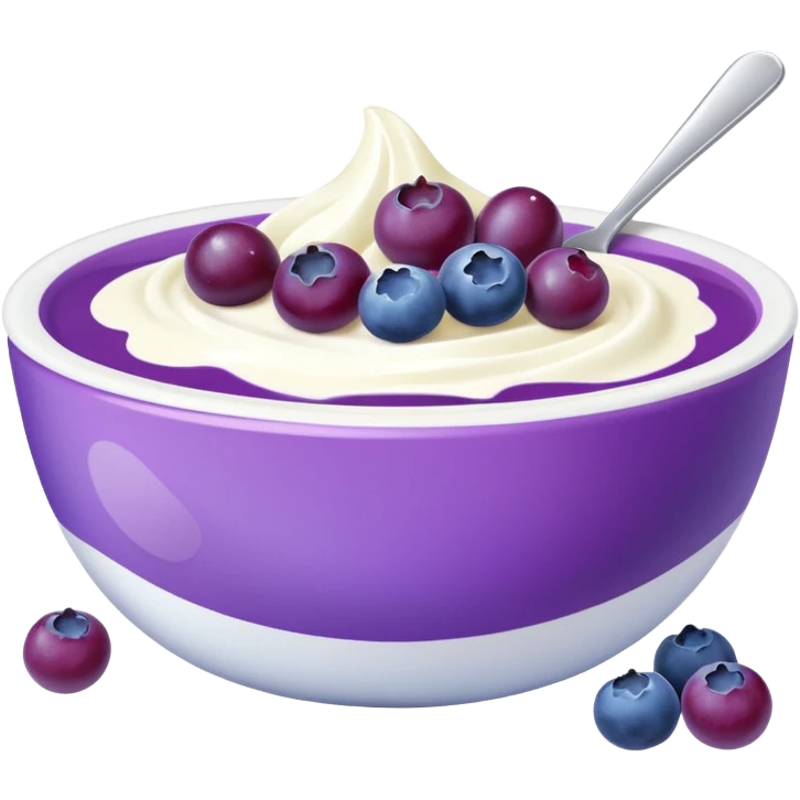 yoghurt bowl with grapes and blueberries emoji