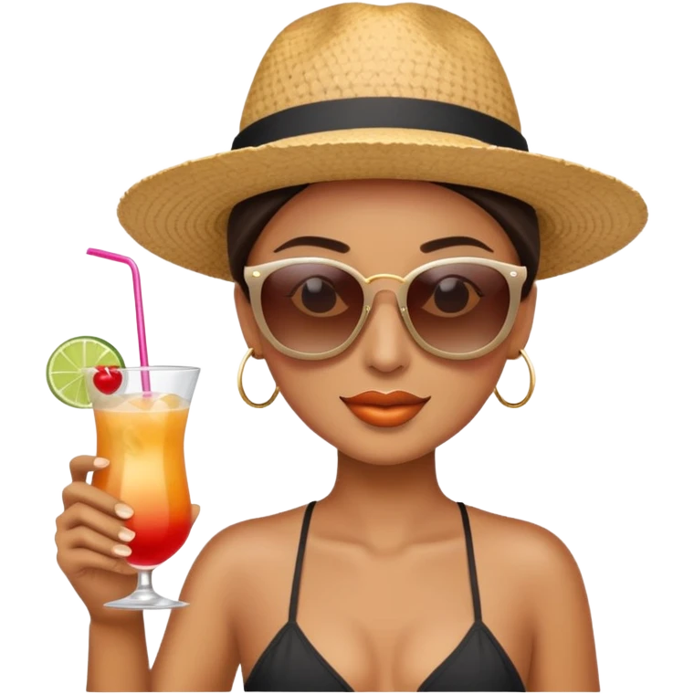 on the beach cocktel emoji