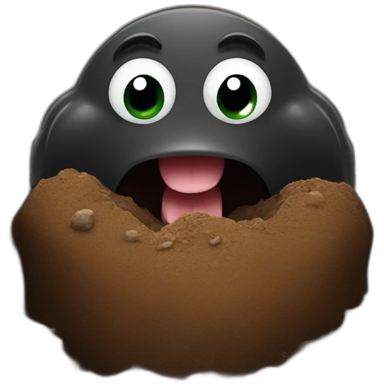 a mole coming out of soil emoji