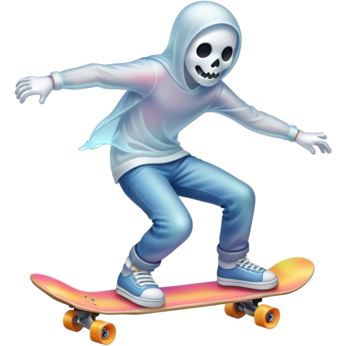  ghost skater boi ghost sk8 boarding emoji