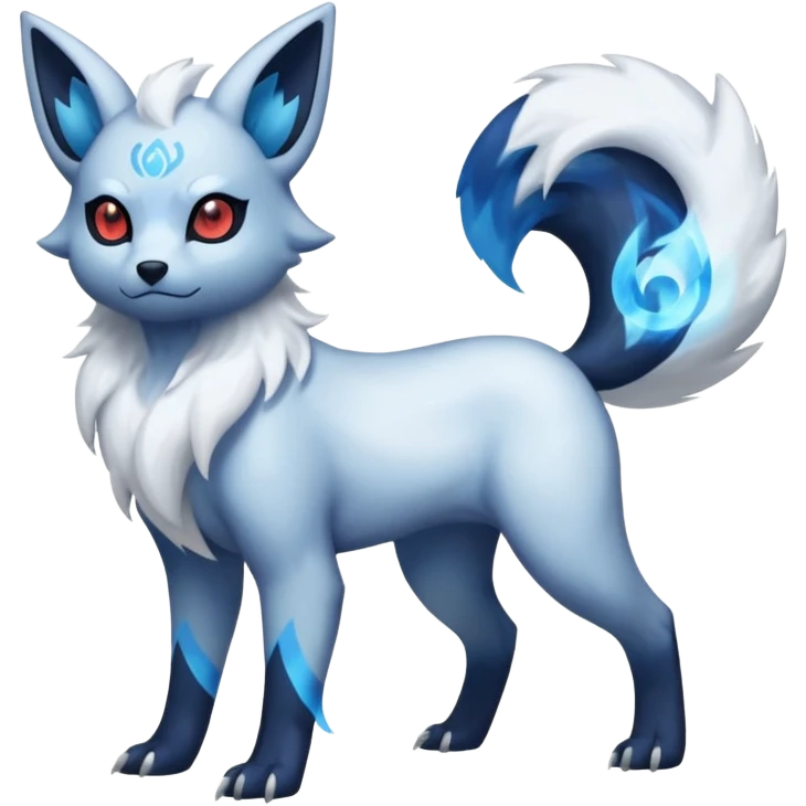 Translucent Magnificent Absol-Zorua-Umbreon-fusion (full body) emoji