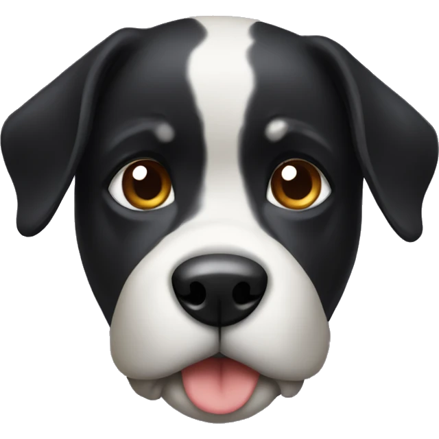 Black wenier dog with bow  emoji