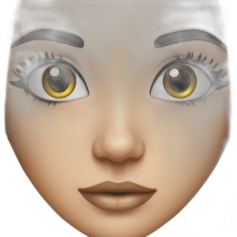 Eyeliner girl black hair emoji