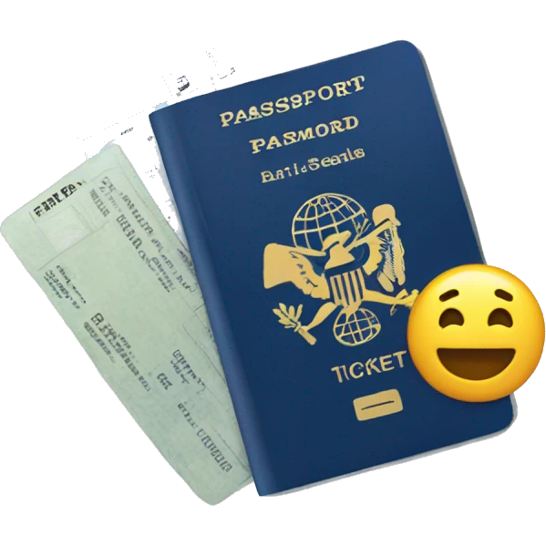 passport and air tickets emoji