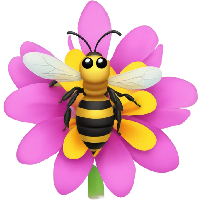 Bee on a flower emoji