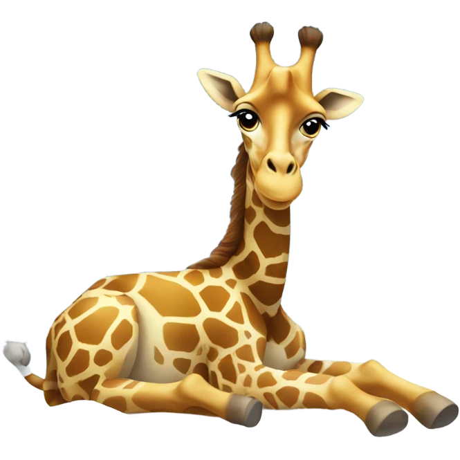 Gerraff laying in snow emoji