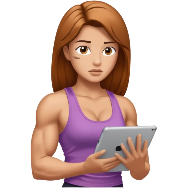 Bella being a gooner all day on her ipad she has biig chest muscles  emoji