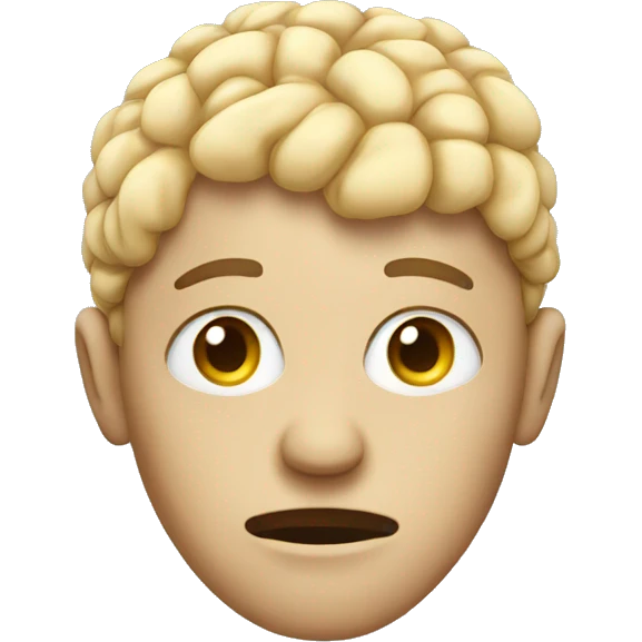 Head with no brain emoji