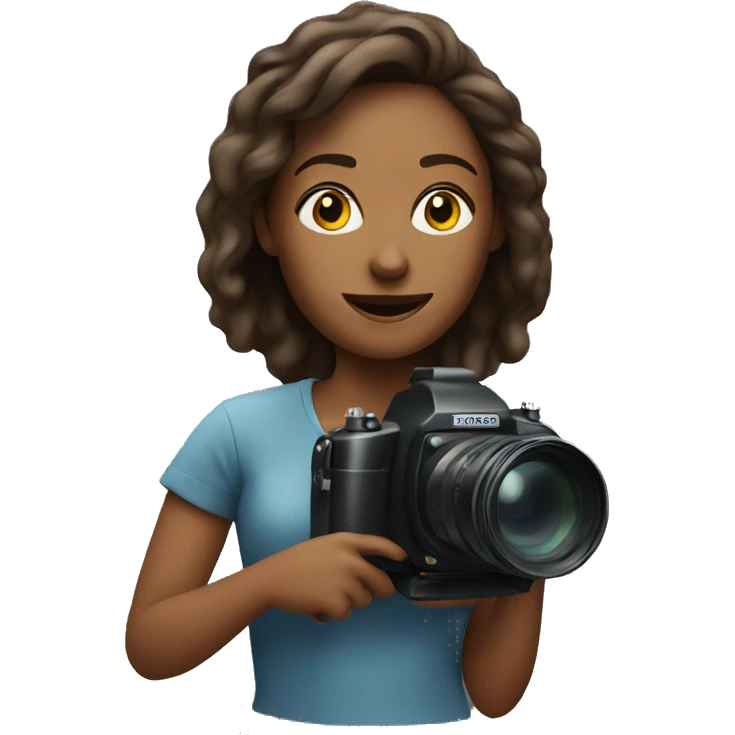 Woman filmmaker with a camera  emoji