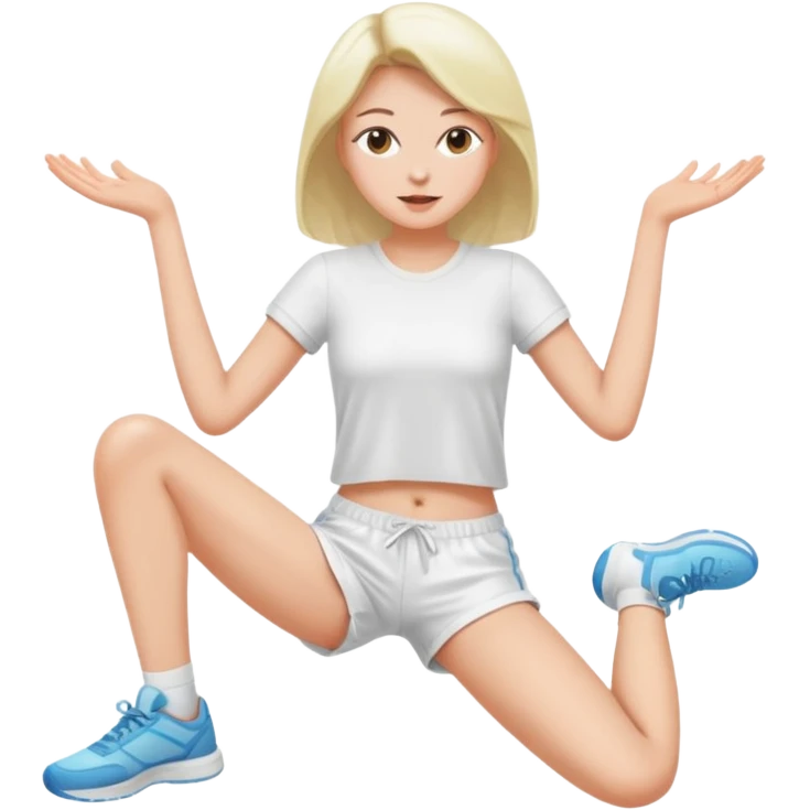 Naked woman spreading her legs apart  emoji