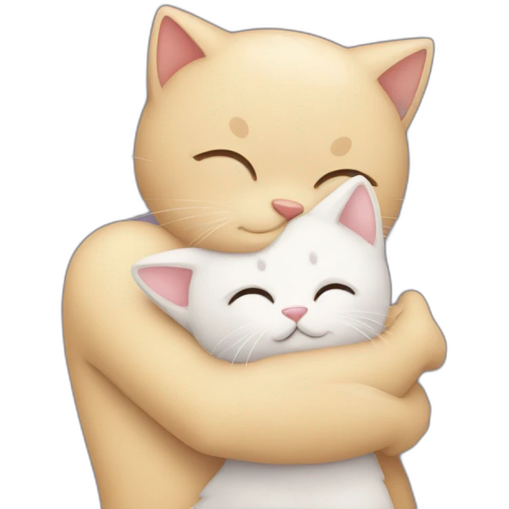 Kitty hug emoji