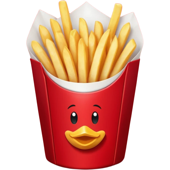 Chick-fil-A fast food fries, burger and coke with the name on it emoji