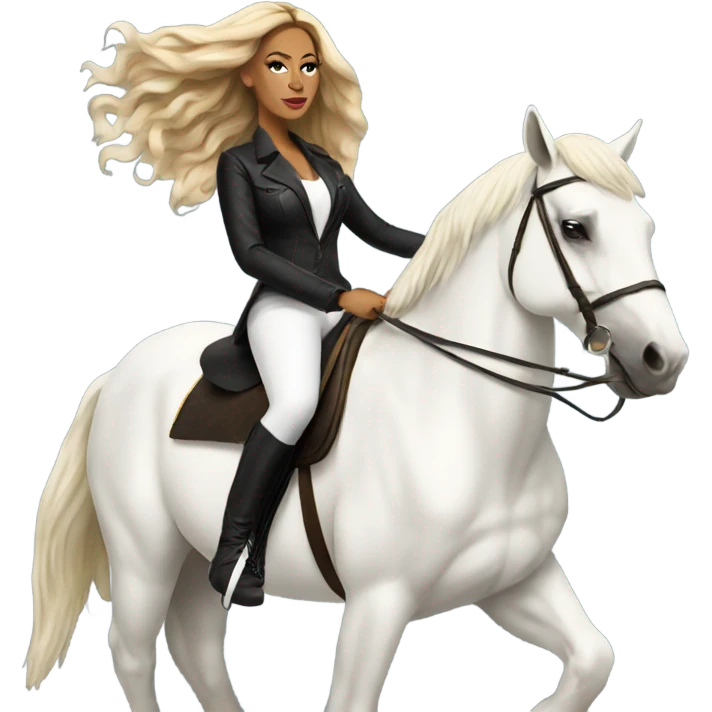 Beyonce riding a white horse emoji