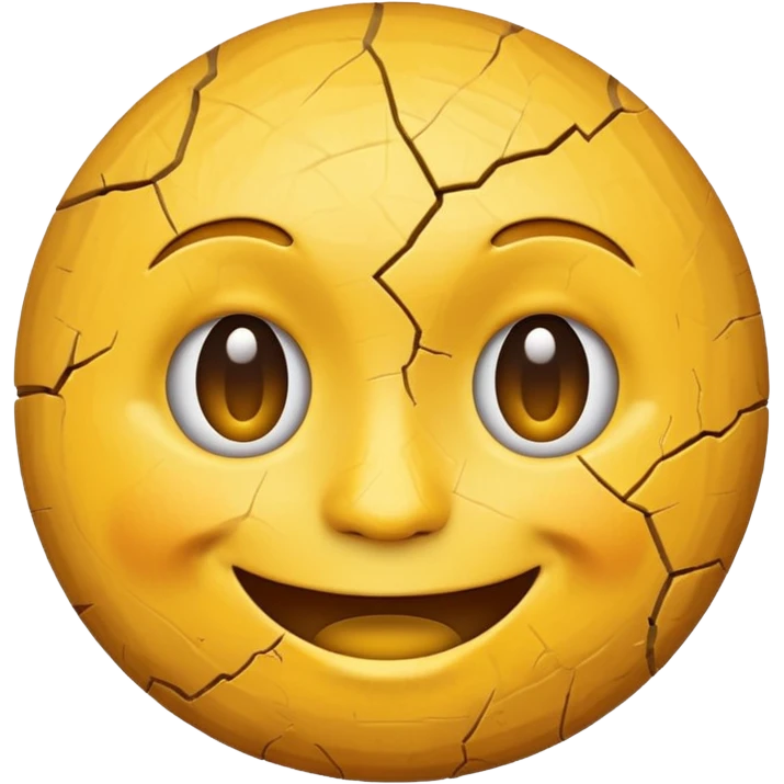 Cracked smiling face emoji emoji