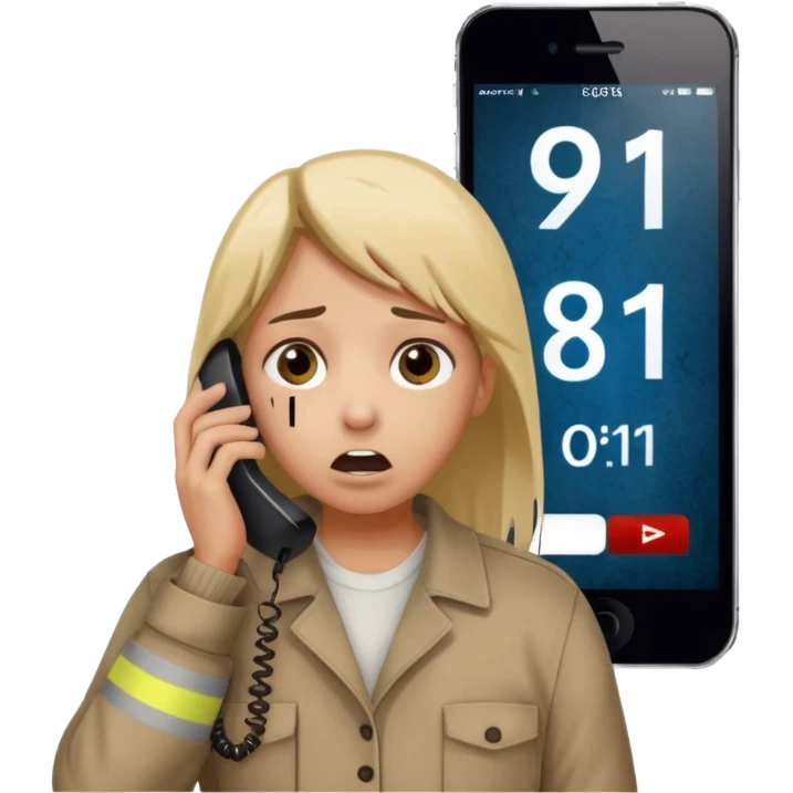 cone with phone in hand 911 PLEASE HELP ME THERES A KIDNAPPER IN MY BUILDING THIS WEBSITES MY LAST HOPE PLEASE GOD FORSAKEN emoji