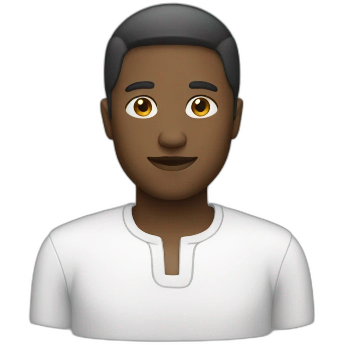 Person wearing white thob emoji