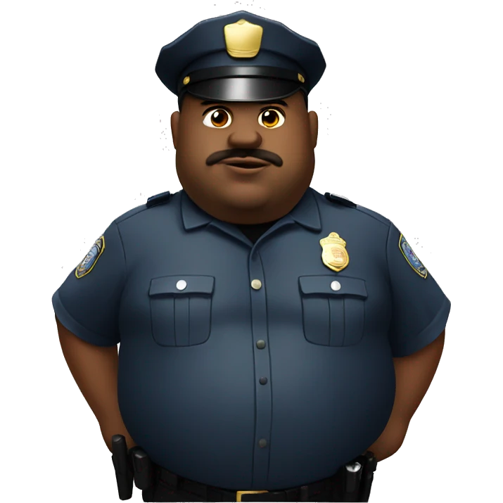 fat man as cop emoji
